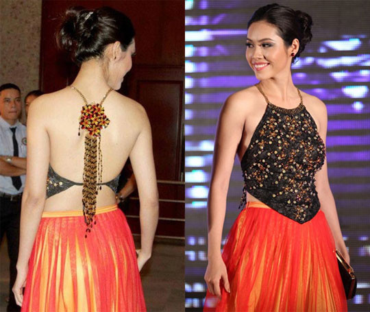 Hoàng My khoe trọn tấm "lưng ong" gợi cảm với áo yếm.