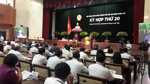 Phiên khai mạc kỳ họp lần thứ 20 của HĐND TP.HCM khóa VIIi vào sáng ngày 8/12 (Ảnh: T.Q) Phiên khai mạc kỳ họp lần thứ 20 của HĐND TP.HCM khóa VIIi vào sáng ngày 8/12 (Ảnh: T.Q)