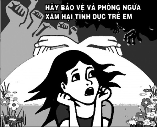 Một áp phích kêu gọi cộng đồng bảo vệ trẻ em trước nguy cơ bị xâm hại. (Ảnh: Hanoimoi.com.vn) Một áp phích kêu gọi cộng đồng bảo vệ trẻ em trước nguy cơ bị xâm hại. (Ảnh: Hanoimoi.com.vn)