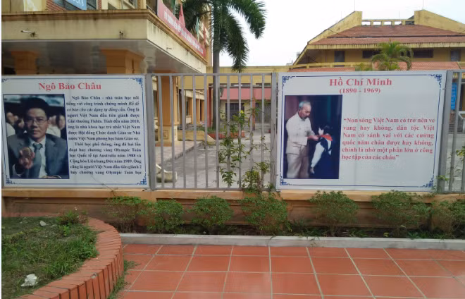 Trường Cao đẳng Hải Dương lấy ảnh danh nhân trang trí… hàng rào! ảnh 4