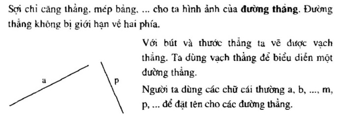 Phần hình học trong sách thiếu định nghĩa về đường thẳng và điểm. Phần hình học trong sách thiếu định nghĩa về đường thẳng và điểm.