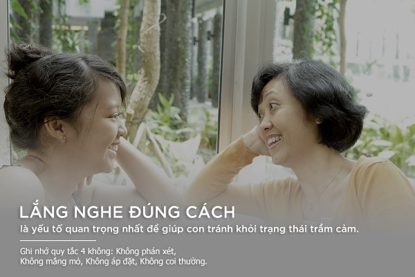 Cha mẹ hãy luôn lắng nghe để hiểu và đồng cảm với con cái. Cha mẹ hãy luôn lắng nghe để hiểu và đồng cảm với con cái.