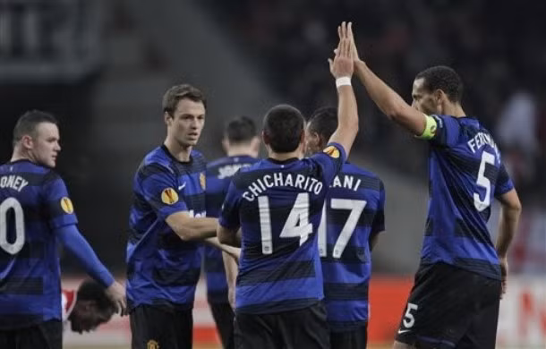 Niềm vui của các cầu thủ Manchester United