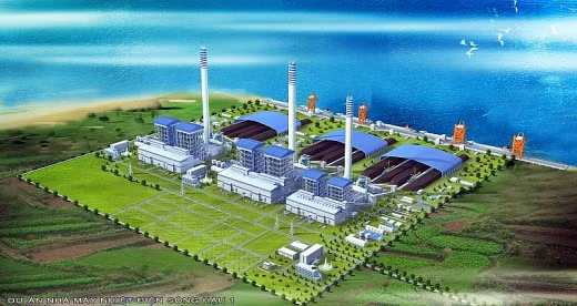 Toàn cảnh dự án nhiệt điện Sông Hậu 1.