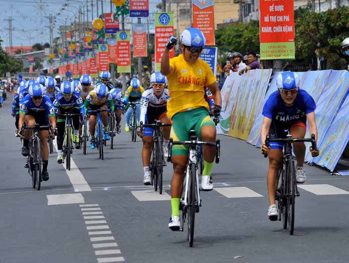 Nguyễn Thị Thật xuất sắc tung cú rút mảnh liệt. (Ảnh: Thanh Hùng)