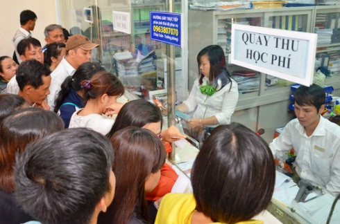 Tiền học phí ở các bậc học công lập năm nay không tăng so với năm học trước (ảnh minh họa: báo NLĐ)