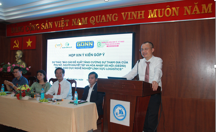 Ông Hoàng Thái Sơn - Trưởng nhóm nghiên cứu GEDSI phát biểu (ảnh: BTC) LAMVANQUAN2.png