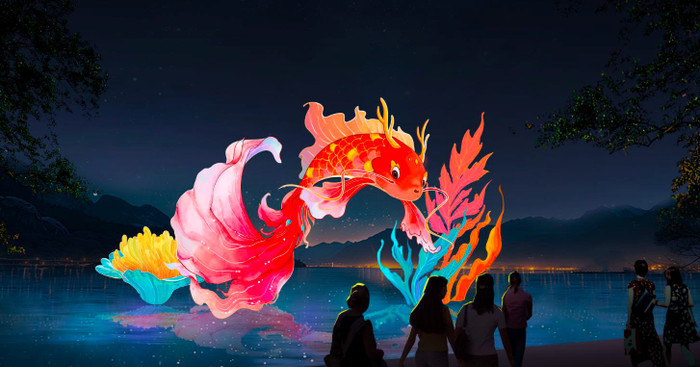 Lễ hội Đèn lồng Quốc tế Ocean - Ánh sáng phương Đông mang đến cho du khách cơ hội thưởng thức các tác phẩm đèn lồng độc đáo có 1-0-2. (Nguồn: Shanghai Yuyuan Huadeng Culture and Creativity) A2-11.jpg