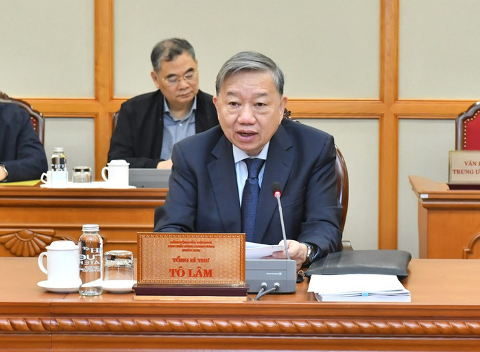 Tổng Bí thư Tô Lâm phát biểu tại Phiên họp. (Ảnh: Đăng Khoa) Tổng Bí thư Tô Lâm phát biểu tại Phiên họp. (Ảnh: Đăng Khoa)