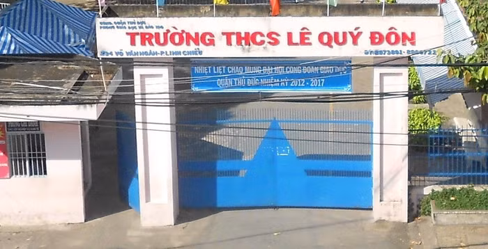 Trường trung học cơ sở Lê Quý Đôn, thành phố Thủ Đức, Thành phố Hồ Chí Minh (ảnh minh họa từ website trường).
