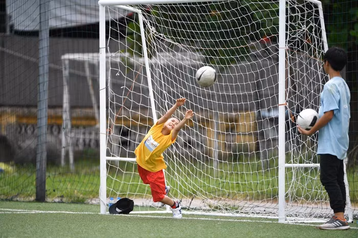 Dù còn ít tuổi nhưng những bạn nhỏ đã chứng tỏ mình là những cầu thủ tiềm năng trong tương lai