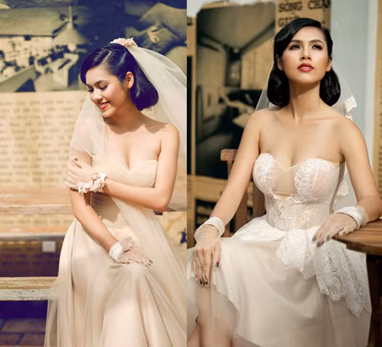 Hoàng My khoe vòng một căng tròn cùng gương mặt đầy biểu cảm trong chiếc váy cưới cúp ngực sexy. Hoàng My khoe vòng một căng tròn cùng gương mặt đầy biểu cảm trong chiếc váy cưới cúp ngực sexy.