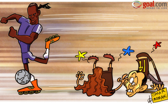 Khả năng càn lướt như trượt patin của Drogba khiến hàng thủ Barca choáng váng Khả năng càn lướt như trượt patin của Drogba khiến hàng thủ Barca choáng váng