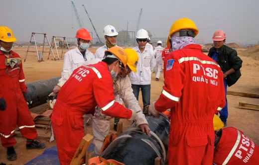 Người lao động PTSC trên công trường