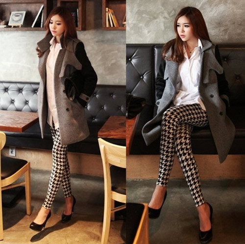 Nếu tự tin với đôi chân của mình, bạn có thể chọn quần skinny họa tiết răng cưa để trông vừa cổ điển lại vừa thời thượng