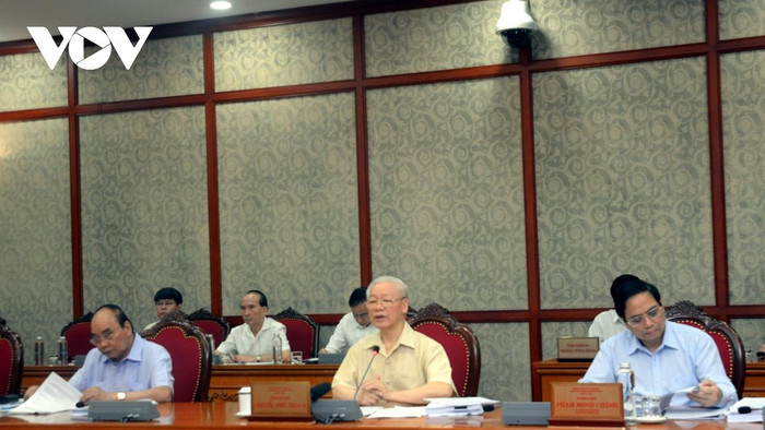 Tổng Bí thư Nguyễn Phú Trọng phát biểu tại cuộc họp Bộ Chính trị, Ban Bí thư Tổng Bí thư Nguyễn Phú Trọng phát biểu tại cuộc họp Bộ Chính trị, Ban Bí thư