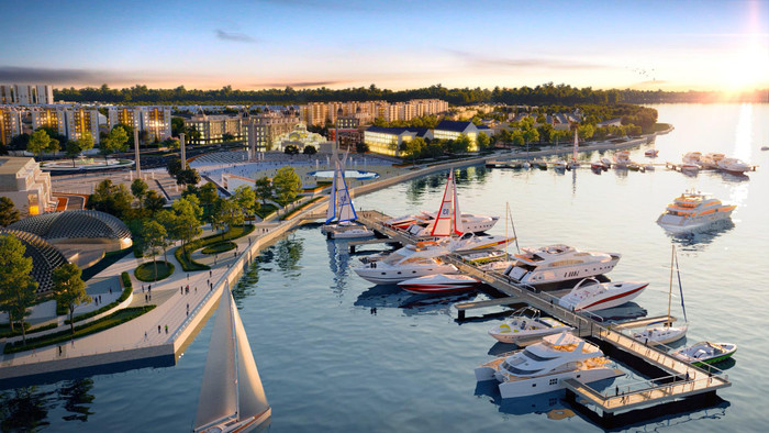 Tổ hợp quảng trường - bến du thuyền tại Aqua City Tổ hợp quảng trường - bến du thuyền tại Aqua City