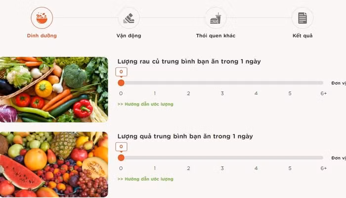Khảo sát chế độ dinh dưỡng