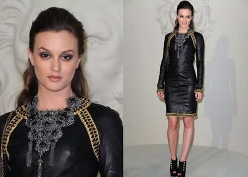 Các họa tiết trang trí trên váy da của Leighton Meester vô cùng tinh tế Các họa tiết trang trí trên váy da của Leighton Meester vô cùng tinh tế