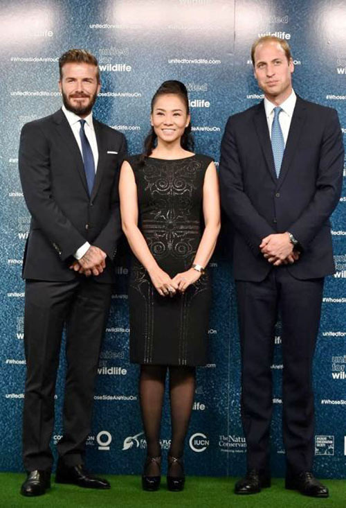 Thu Minh trong chuyến đi Anh gặp gỡ hoàng tử William và cầu thủ David Beckham. Thu Minh trong chuyến đi Anh gặp gỡ hoàng tử William và cầu thủ David Beckham.