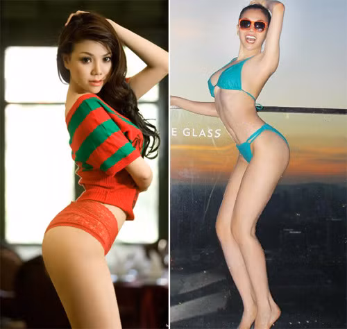 Trà Ngọc Hằng cũng sở hữu thân hình đáng tự hào