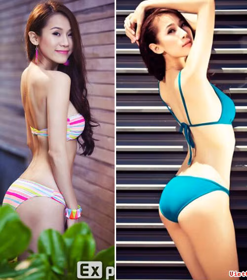 Thái Hà là người đẹp trung thành với những kiểu tạo dáng phát huy tối đa cơ thể hoàn hảo của mình, đặc biệt là vòng 3 cong và vòng eo thon gọn