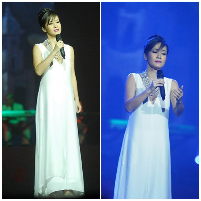 Màu trắng đem đến cho Hồng Nhung sự tinh khôi, nhẹ nhàng và vô cùng nữ tính