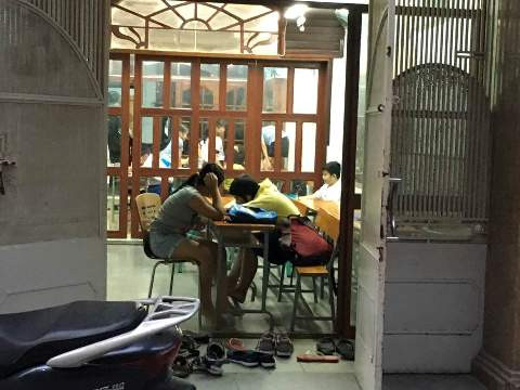 Điểm dạy thêmcủa bà Diện trước kia ở địa chỉ 55/12 Trần Đình Xu, phường Cầu Kho (ảnh chụp ngày 29/12/2016)