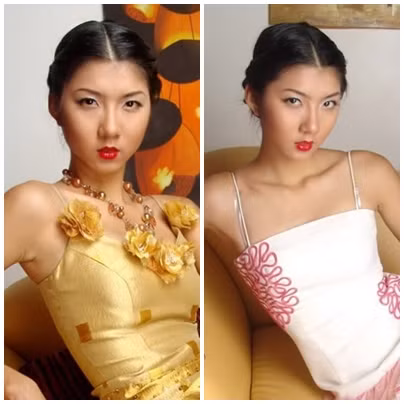 Với khuôn mặt gọn gàng này, Ngọc Quyên trông thanh tú và chuyên nghiệp hơn rất nhiều. Cũng từ đó, tên tuổi của cô 'nổi' hơn trong giới người mẫu