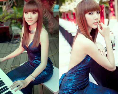 ô chọn tông trang điểm nhẹ cho tóc duỗi nhuộm vàng. Tóc thẳng rất ăn ý với những thiết kế sexy, khoe bờ vai thon trắng ngần. ô chọn tông trang điểm nhẹ cho tóc duỗi nhuộm vàng. Tóc thẳng rất ăn ý với những thiết kế sexy, khoe bờ vai thon trắng ngần.