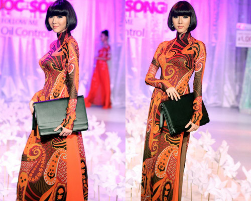 Kiểu tóc short bob mang đến vẻ hiện đại rất lạ lẫm khi kết hợp cùng trang phục truyền thống. Kiểu tóc short bob mang đến vẻ hiện đại rất lạ lẫm khi kết hợp cùng trang phục truyền thống.