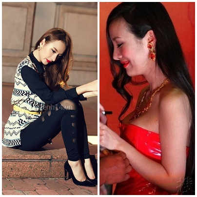 Ở góc chụp nghiêng này mới thấy được sự giống nhau kỳ lạ ở chiếc mũi của 2 cô nàng nhiều scandal nhất nhì Việt Nam, Trung Quốc