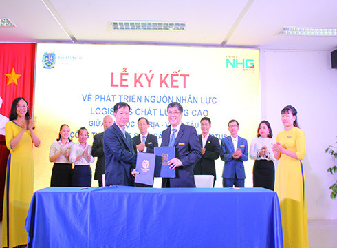 Lễ ký kết phát triển nguồn nhân lực logistics chất lượng cao giữa Trường BVU và đối tác (ảnh: BVU)