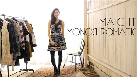 Tương tự như trên, bằng cách sử dụng những màu sắc tương đồng, bạn có thể tạo nên hiệu ứng đánh lừa thị giác để biến một bộ trang phục hoạ tiết trở thành một bộ trang phục đơn sắc.