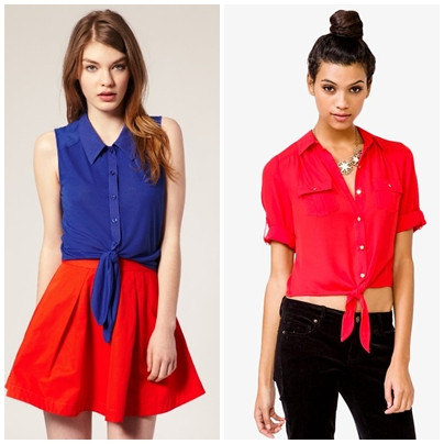 Kiểu sơ mi buộc vạt được nhiều cô gái lựa chọn nhất là kiểu màu trơn, đơn giản, và có độ dài trên eo một chút. Kiểu sơ mi này có thể kết hợp với chân váy, hoặc quần đều được. Kiểu sơ mi buộc vạt được nhiều cô gái lựa chọn nhất là kiểu màu trơn, đơn giản, và có độ dài trên eo một chút. Kiểu sơ mi này có thể kết hợp với chân váy, hoặc quần đều được.