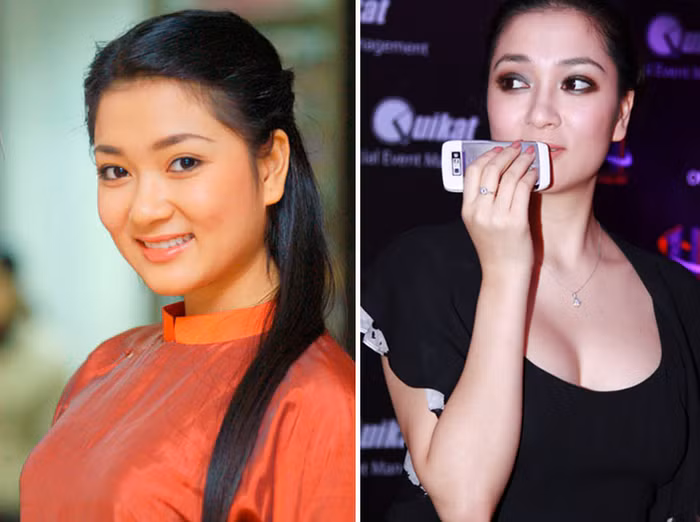 Nguyễn Thị Huyền sở hữu một gương mặt phúc hậu và cơ thể tròn trĩnh nên cô thường xuyên lựa chọn cho mình những trang phục sang trọng để tôn lên vẻ đẹp đằm thắm.