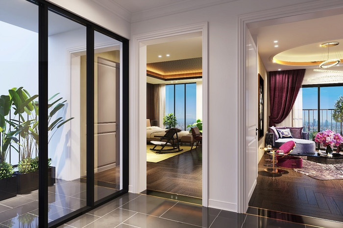 Bố trí hai không gian sống riêng tư tại căn Dual Key dự án The Terra – An Hưng
