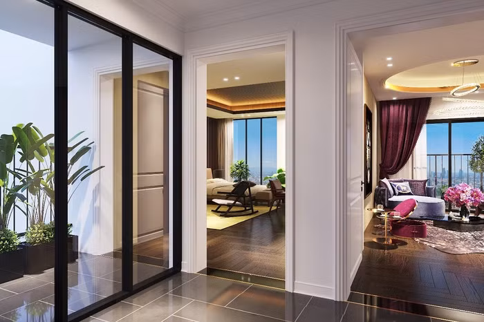 Bố trí hai không gian sống riêng tư tại căn Dual Key dự án The Terra – An Hưng