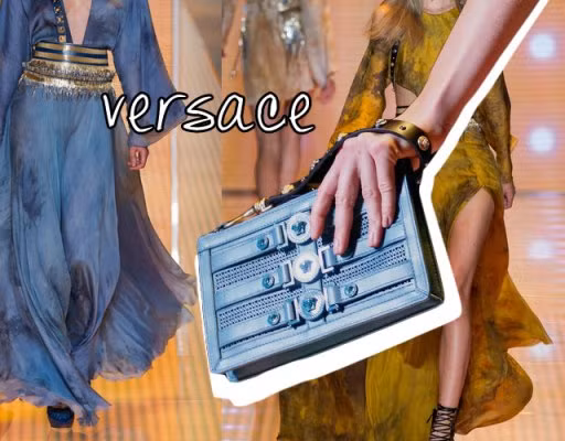 Và cả những chiếc clutch cầm tay to bản của Versace...
