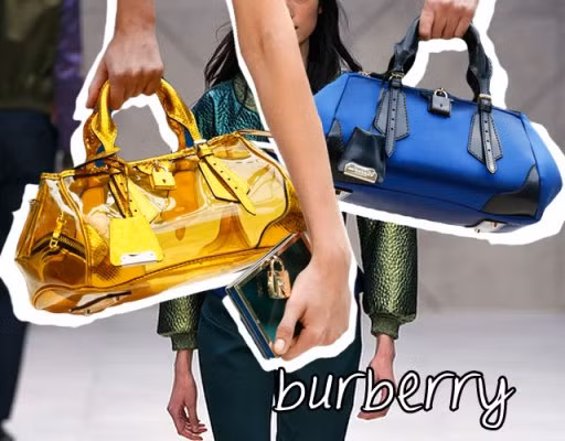 Những chiếc túi của Burberry đầy màu sắc.