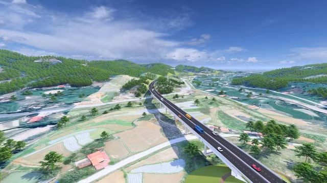 Phối cảnh một đoạn cao tốc