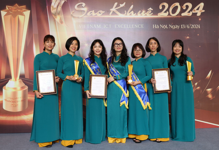 Đại diện một số đơn vị BIDV tại Lễ trao giải Sao Khuê 2024. 2 - Một số đại diện của BIDV tại Lễ trao giải.JPG