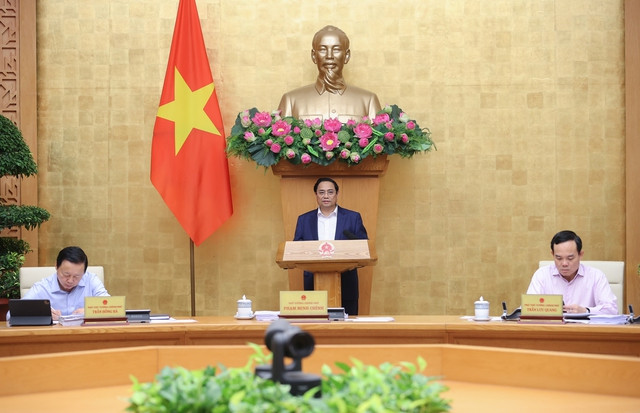 Thủ tướng Phạm Minh Chính chủ trì phiên họp Chính phủ thường kỳ tháng 3/2024 và Hội nghị trực tuyến Chính phủ với địa phương. Ảnh: VGP/Nhật Bắc Thủ tướng Phạm Minh Chính chủ trì phiên họp Chính phủ thường kỳ tháng 3/2024 và Hội nghị trực tuyến Chính phủ với địa phương. Ảnh: VGP/Nhật Bắc