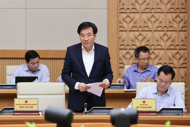 Bộ trưởng, Chủ nhiệm Văn phòng Chính phủ Trần Văn Sơn phát biểu tại phiên họp. Ảnh: VGP/Nhật Bắc Bộ trưởng, Chủ nhiệm Văn phòng Chính phủ Trần Văn Sơn phát biểu tại phiên họp. Ảnh: VGP/Nhật Bắc