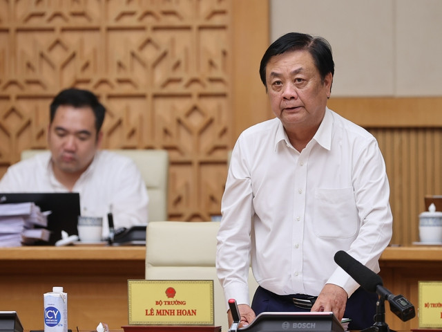 Bộ trưởng Bộ Nông nghiệp và Phát triển nông thôn Lê Minh Hoan phát biểu tại phiên họp. Ảnh: VGP/Nhật Bắc Bộ trưởng Bộ Nông nghiệp và Phát triển nông thôn Lê Minh Hoan phát biểu tại phiên họp. Ảnh: VGP/Nhật Bắc