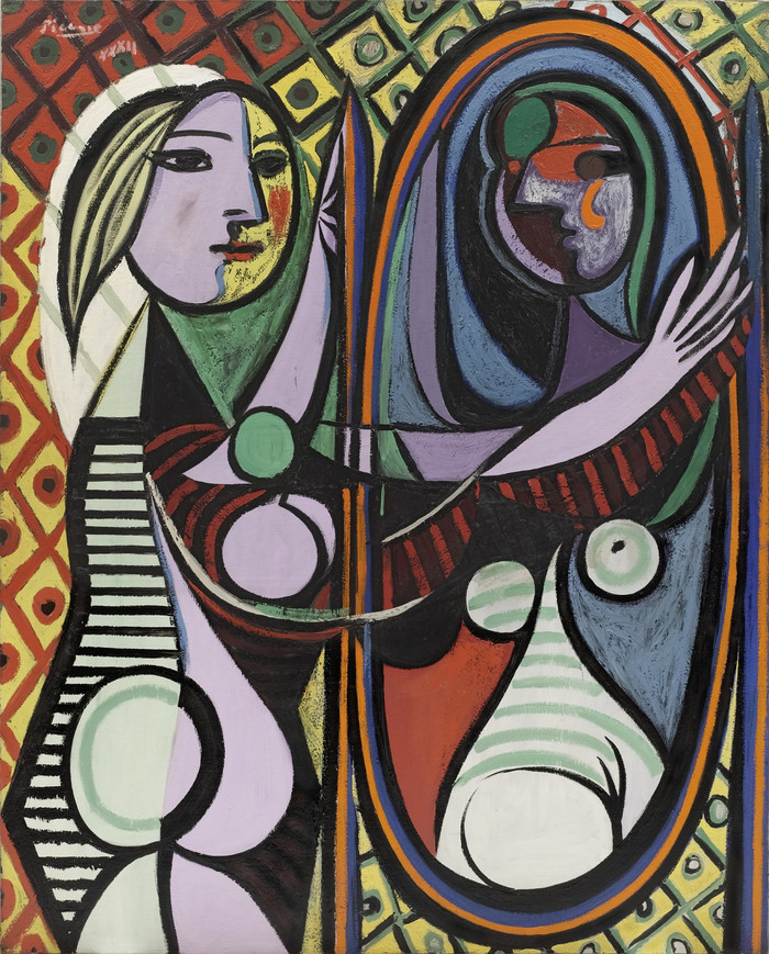 Tác phẩm Girl Before A Mirror - Cô gái trước gương - 1932 - Sơn dầu trên toan của nghệ sĩ Pablo Picasso. 02_ Pablo Picasso - Girl Before A Mirror - Cô gái trước gương - 1932 - Sơn dầu trên toan.jpg