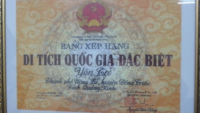 Non thiêng Yên Tử đón Bằng công nhận di tích quốc gia đặc biệt. Non thiêng Yên Tử đón Bằng công nhận di tích quốc gia đặc biệt.