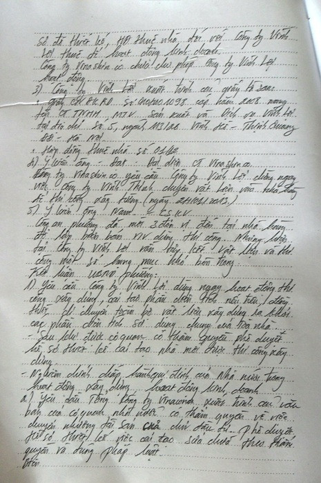 Một phần nội dung trong biên bản do UBND phường Trung Hòa soạn đã chỉ rõ trách nhiệm của các bên liên quan. Một phần nội dung trong biên bản do UBND phường Trung Hòa soạn đã chỉ rõ trách nhiệm của các bên liên quan.