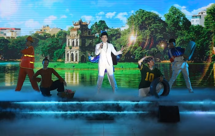 Các tiết mục văn nghệ đặc sắc tại Gala Báo chí lần thứ ba 2021 - Lễ trao giải “Khoảnh khắc báo chí 2020”. Ảnh: Sơn Hải