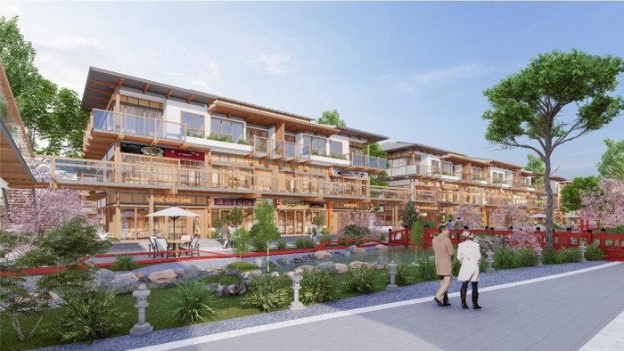 Phối cảnh khu Nhà phố thương mại Kana tại phân kỳ Binh Chau Onsen. Phối cảnh khu Nhà phố thương mại Kana tại phân kỳ Binh Chau Onsen.